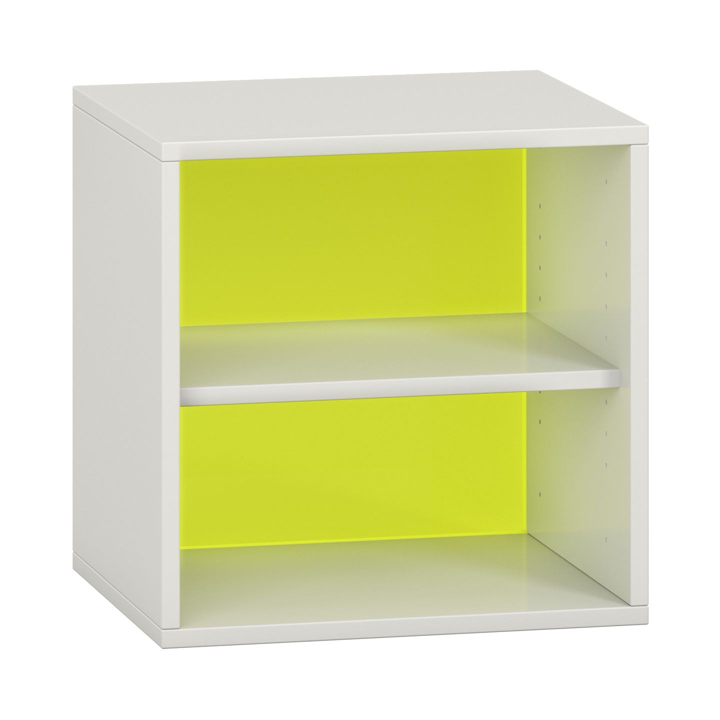 Pureo Regalschrank offen mit Acrylrückwand, Furnier, B  50 x H 50 x T 42 cm