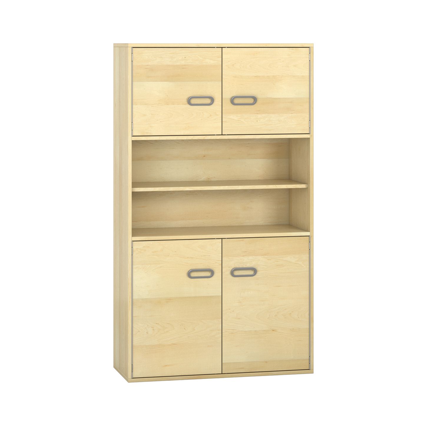 Pureo Türenschrank, mittig offen, Furnier
mit 3 Einlegeböden
B 100 x H 175 x T 42 cm