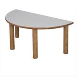 410.003.634K - Allround-Tisch halbrund, Ø 120 cm, Höhe 57,5 cm, HPL-Belag, Gleiter