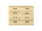 Pureo Schubkastenchrank mit 8 Schubkästen, Furnier
B 100 x H 75 x T 42 cm