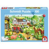 104.514.100 - Fröhlicher Bauernhof, Puzzle 100 Teile