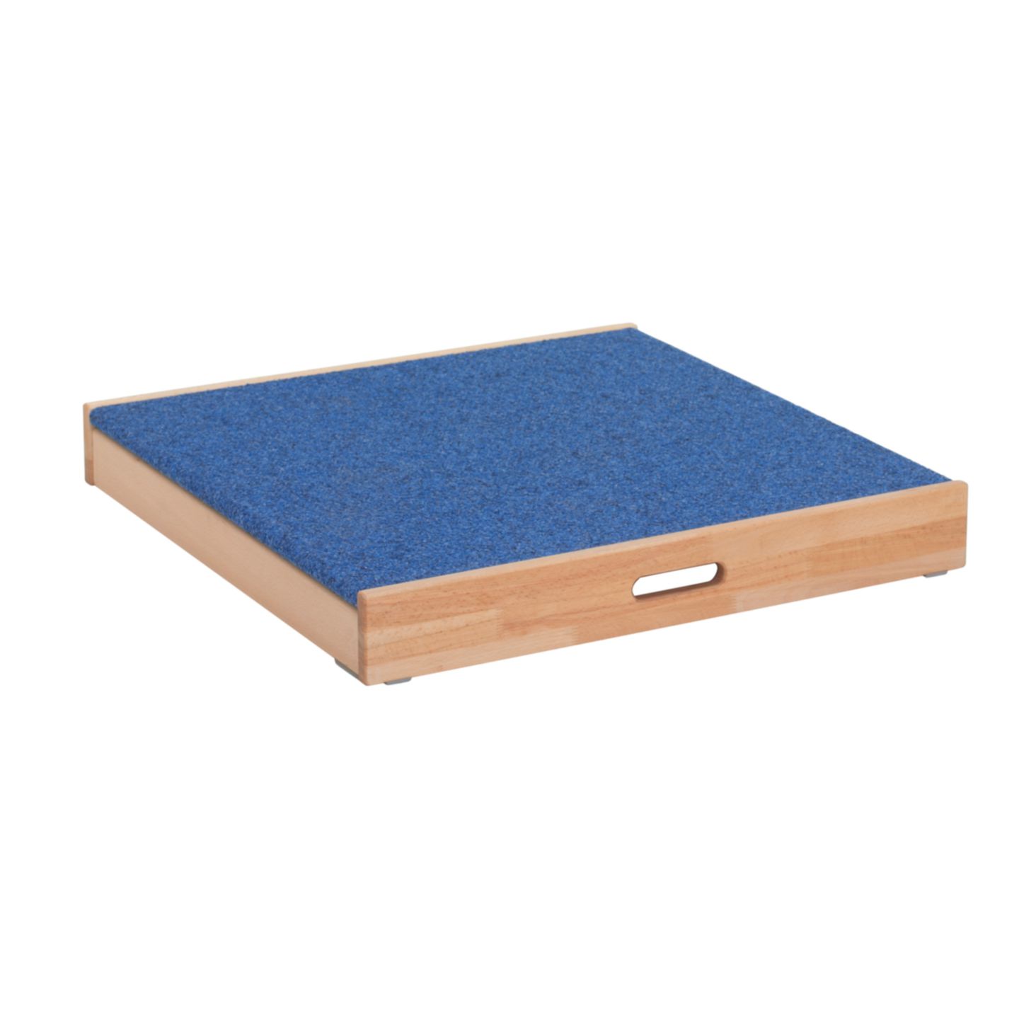 Niedriges Quadrat-Podest mit Teppichbelag, B 78,8 x H 11 x T 78,8 cm