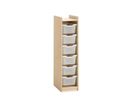Stauraumschrank für 6 Kunststoffboxen, B 31 x H 122 x T 33 cm