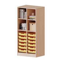 ErgoTray Regal mit Sockel und
12 flachen Boxen,
B 70,3 x H 154 x T 40 cm