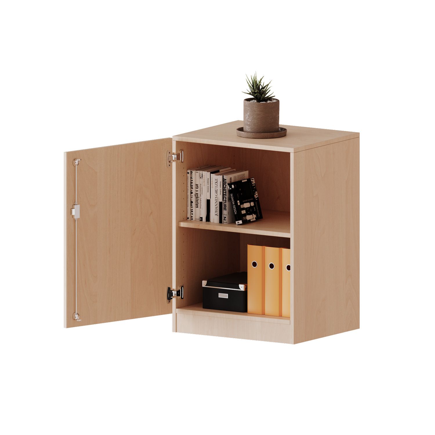 Schrank mit Sockel, 1 Tür abschliessbar (Türanschlag links), 1 Einlegeboden, B 60 x H 82 x T 40 cm