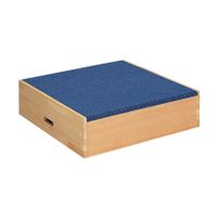 Niedriges Quadrat-Podest mit Teppichbelag, B 78,8 x H 22 x T 78,8 cm