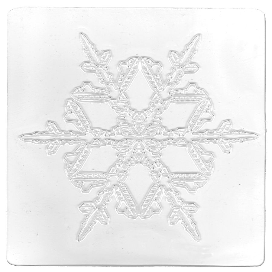 Rubbel-Platten Schneeflocken, 6 Stk.