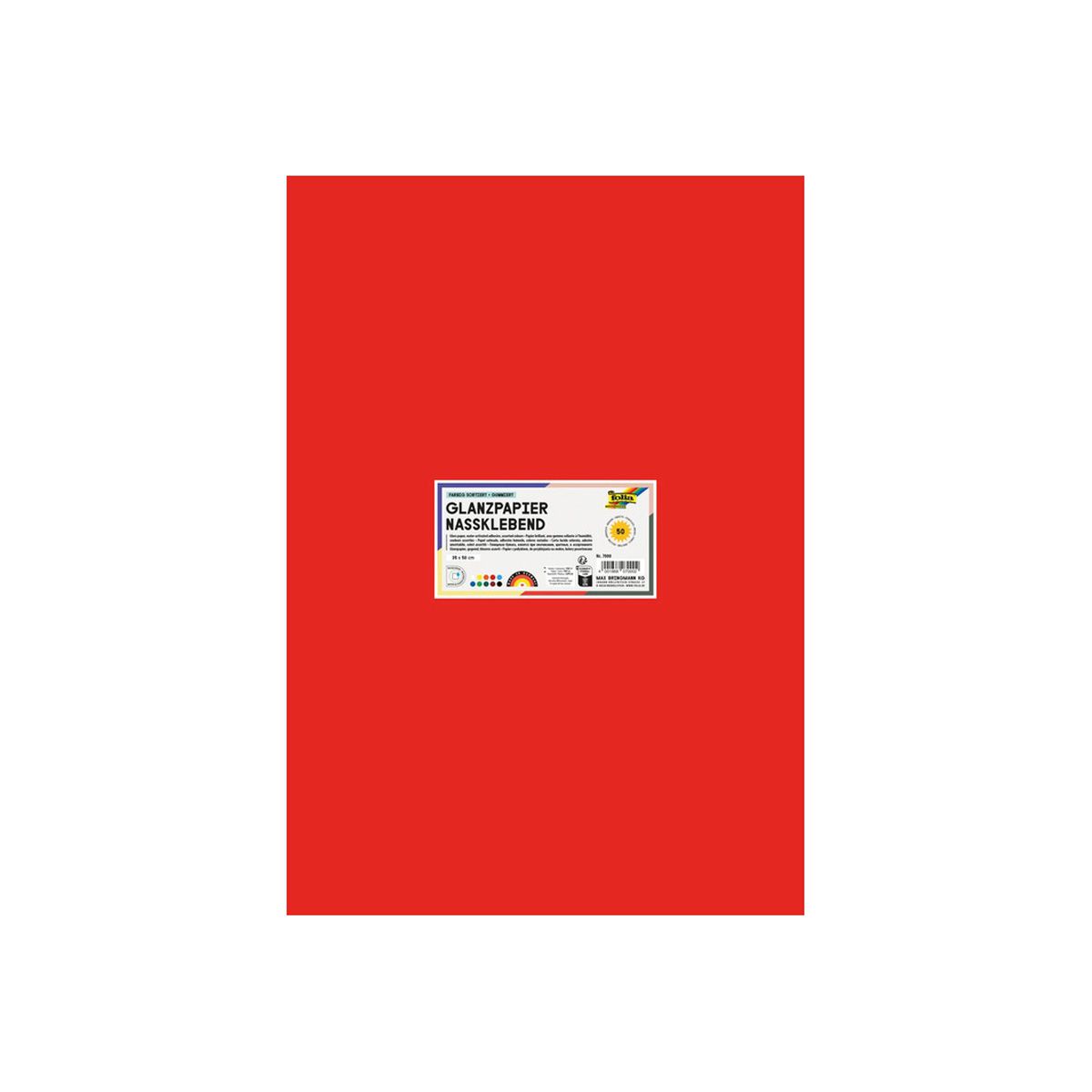 Glanzpapier gummiert 25 x 35 cm, 50 Blatt