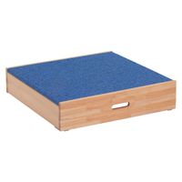 Niedrige Quadrat-Podest mit Linoleumbelag, B 78,8 x H 22 x T 78,8 cm