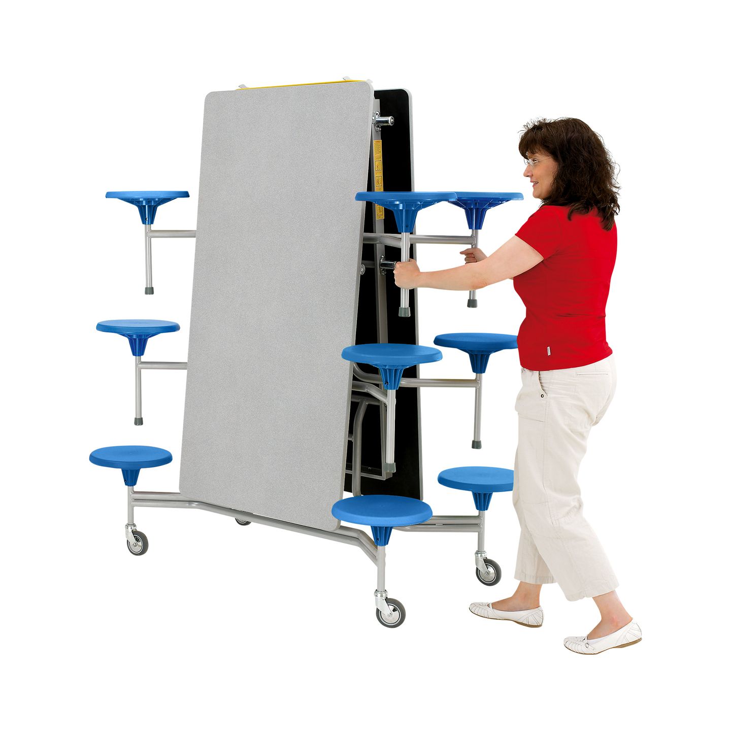 12er-Tisch-Sitz-Kombination rechteckig, Tischhöhe 66 cm Sitzhöhe 36 cm