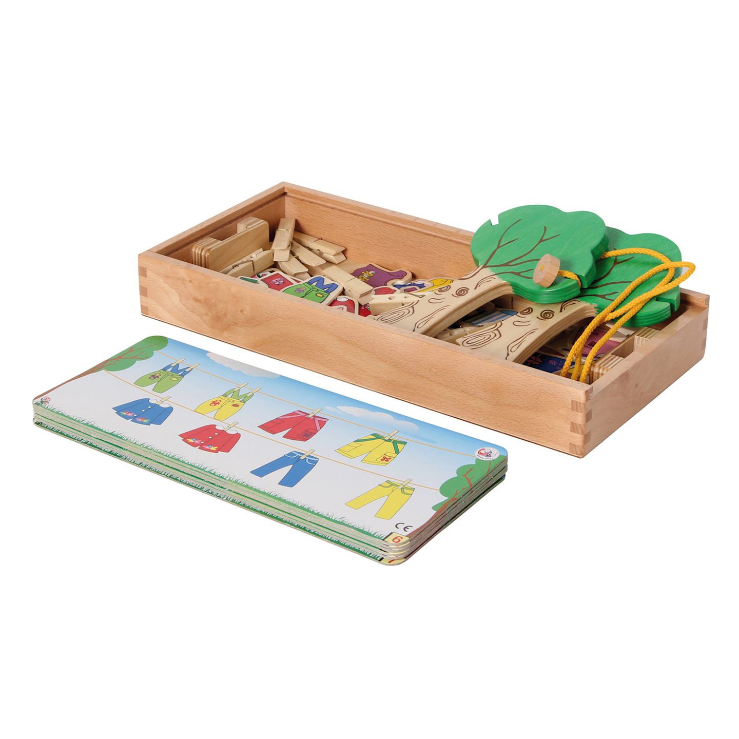 Zuordnungsspiel Wäscheleine