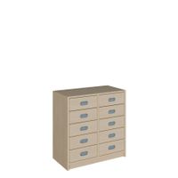 Schrank mit 10 Schubladen, B 78 x H 80 x T 40 cm