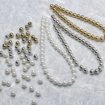 Wachsperlen weiss, Ø 8 mm, 100 g