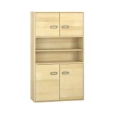 444.014.121K - Pureo Türenschrank, mittig offen, Furnier
mit 3 Einlegeböden
B 100 x H 175 x T 42 cm