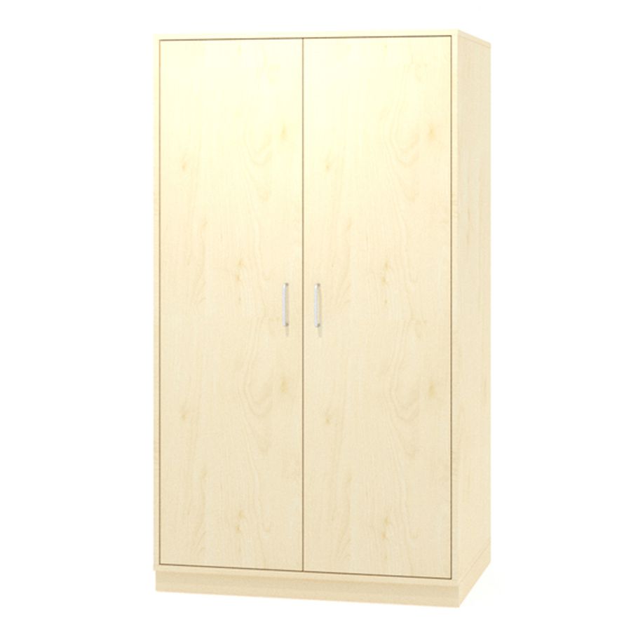 Doppeltürenschrank mit Sockel und 7 Einlegeböden, Furnier, B 100 x H 180 x T 60 cm