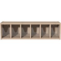 Windelspender-Regale mit 6 Fächer in 0001 Ahorn, B 104,2 x H 28,8 x T 27,5 cm