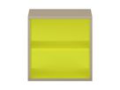 Pureo Regalschrank offen mit Acrylrückwand, Furnier, B  50 x H 50 x T 42 cm