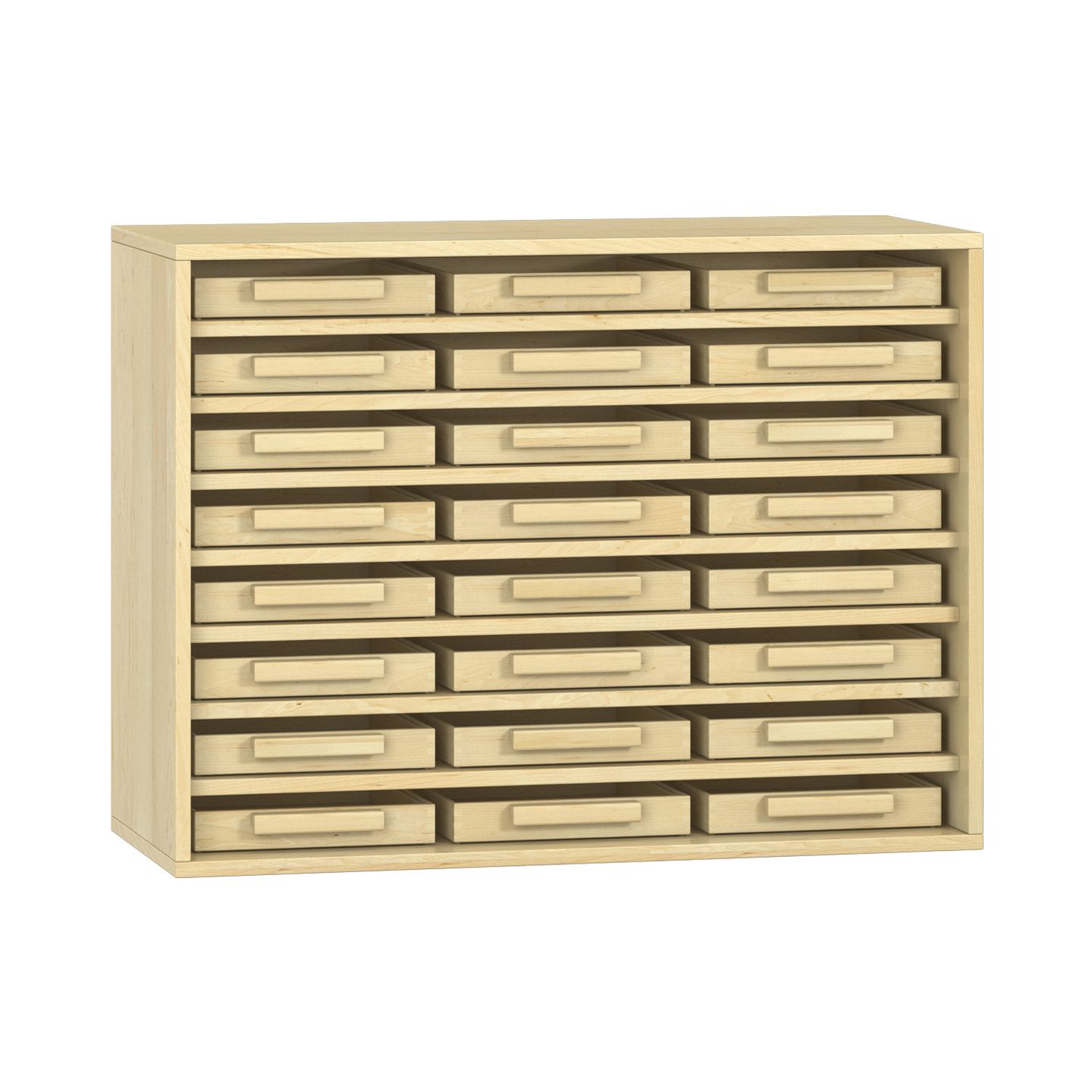 Pureo Eigentumsschrank Furnier mit 24 Kästen, 7 Einlegeböden, B 100 x H 75 x T 42 cm