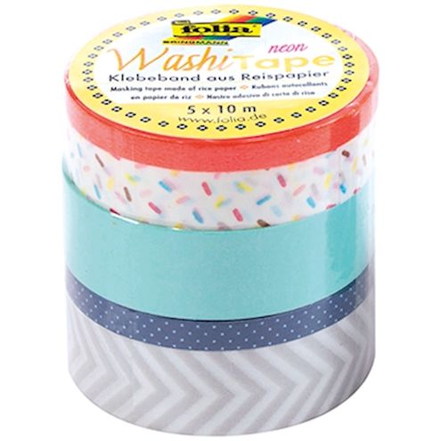 Washi Tape, Set aus 5 Rollen