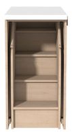Unterschrank Aufstiegshilfe, Korpus/Front in 0001 Ahorn, B 50 x H 86 x T 74/150 cm