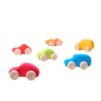 Bunte Holzautos, 6 Stück