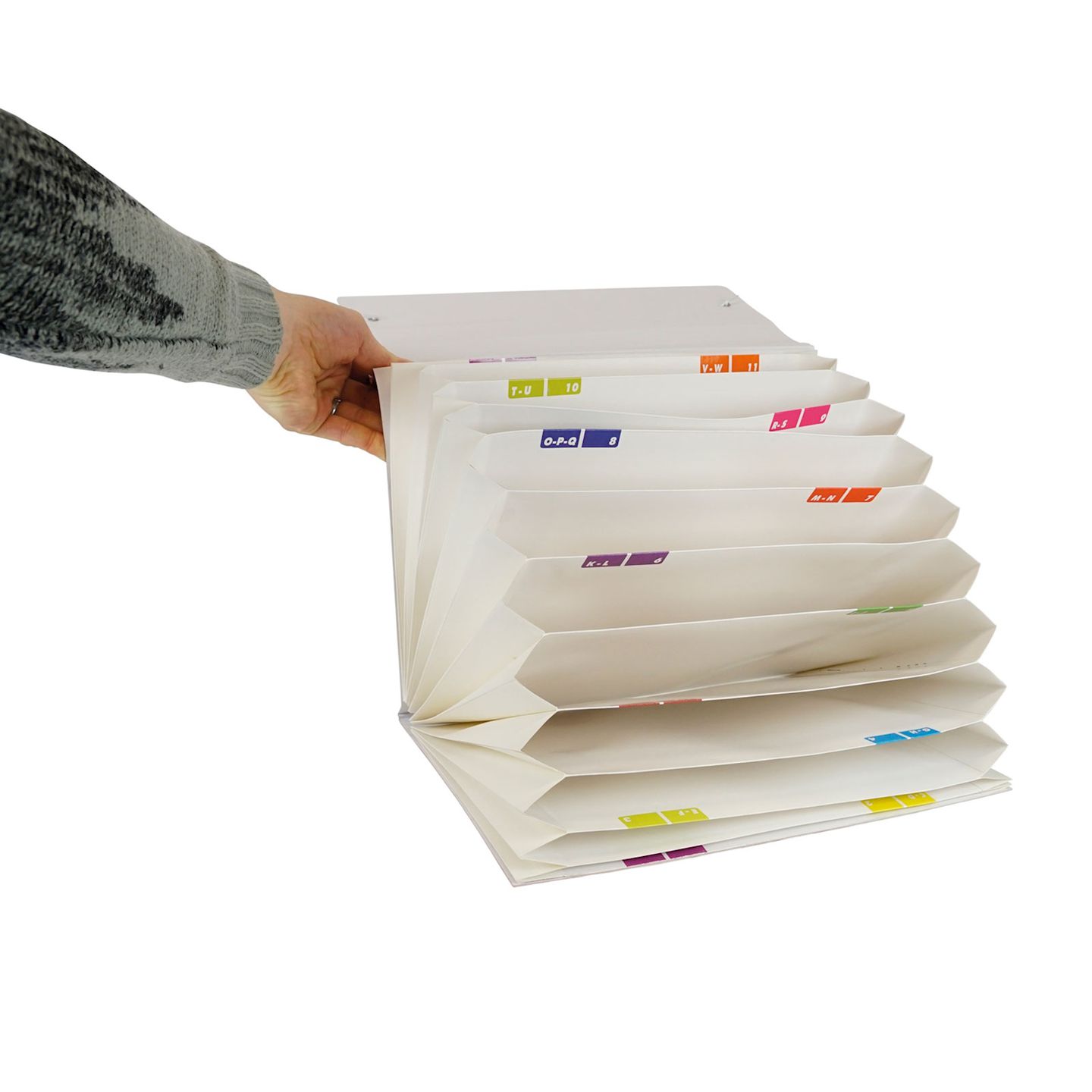 Fächermappe aus Pappe A4-Plus, grün