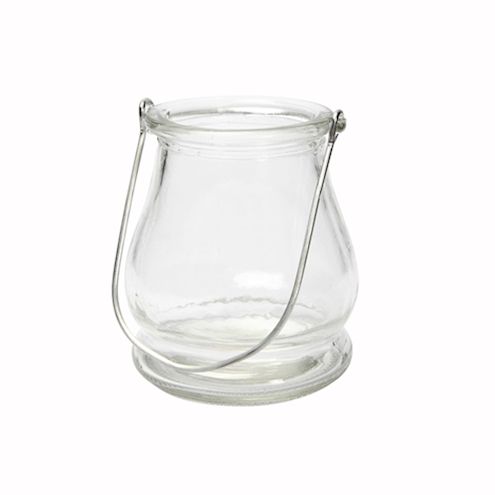 Laterne aus Glas mit Bügel