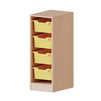 ErgoTray Regal mit Rollen, mit 4 hohen Boxen, B 36,1 x H 100 x T 40 cm
