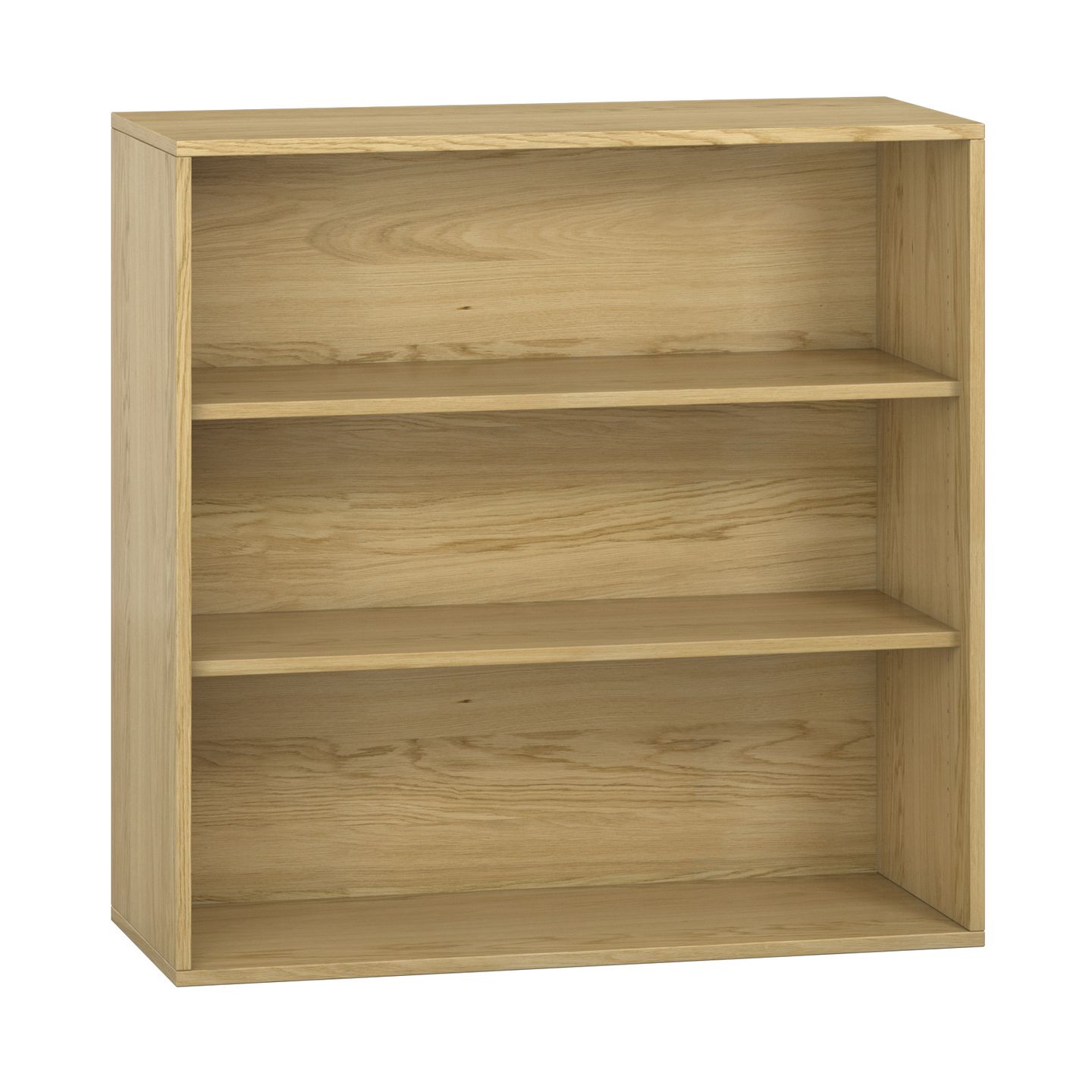 Pureo Regalschrank offen Furnier, mit 2 Einlegeböden, B 100 x H 100 x T 42 cm