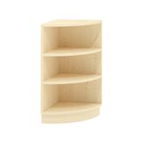 410.023.361K - Viertelkreisregal mit Sockel, B 40 x H 80 x T 40 cm, Furnier