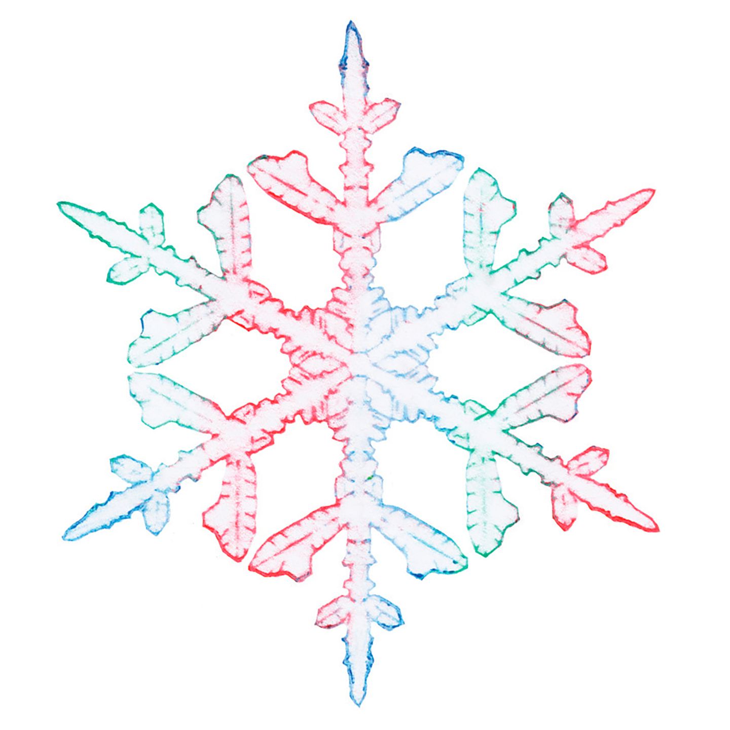 Rubbel-Platten Schneeflocken, 6 Stk.