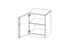 Schrank mit Sockel, 1 Tür abschliessbar (Türanschlag links), 1 Einlegeboden, B 60 x H 82 x T 40 cm