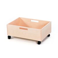 Bausteinwagen, Buche massiv, B 48 x H 21,2 x T 34,5 cm