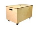Holzkiste L mit Rollen 60 x 35 x 30 cm