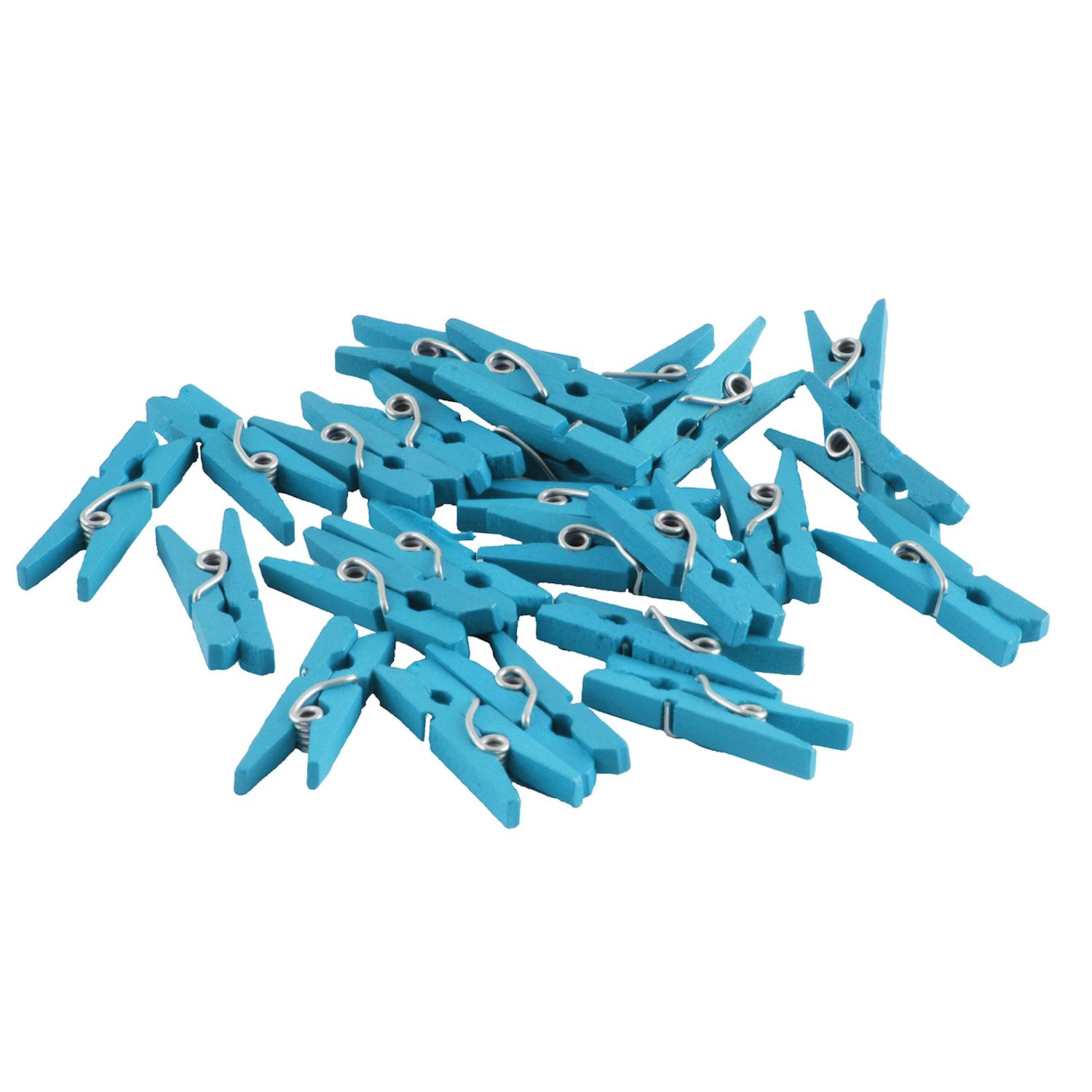 Holz-Klammern 25 mm, blau 50 Stück