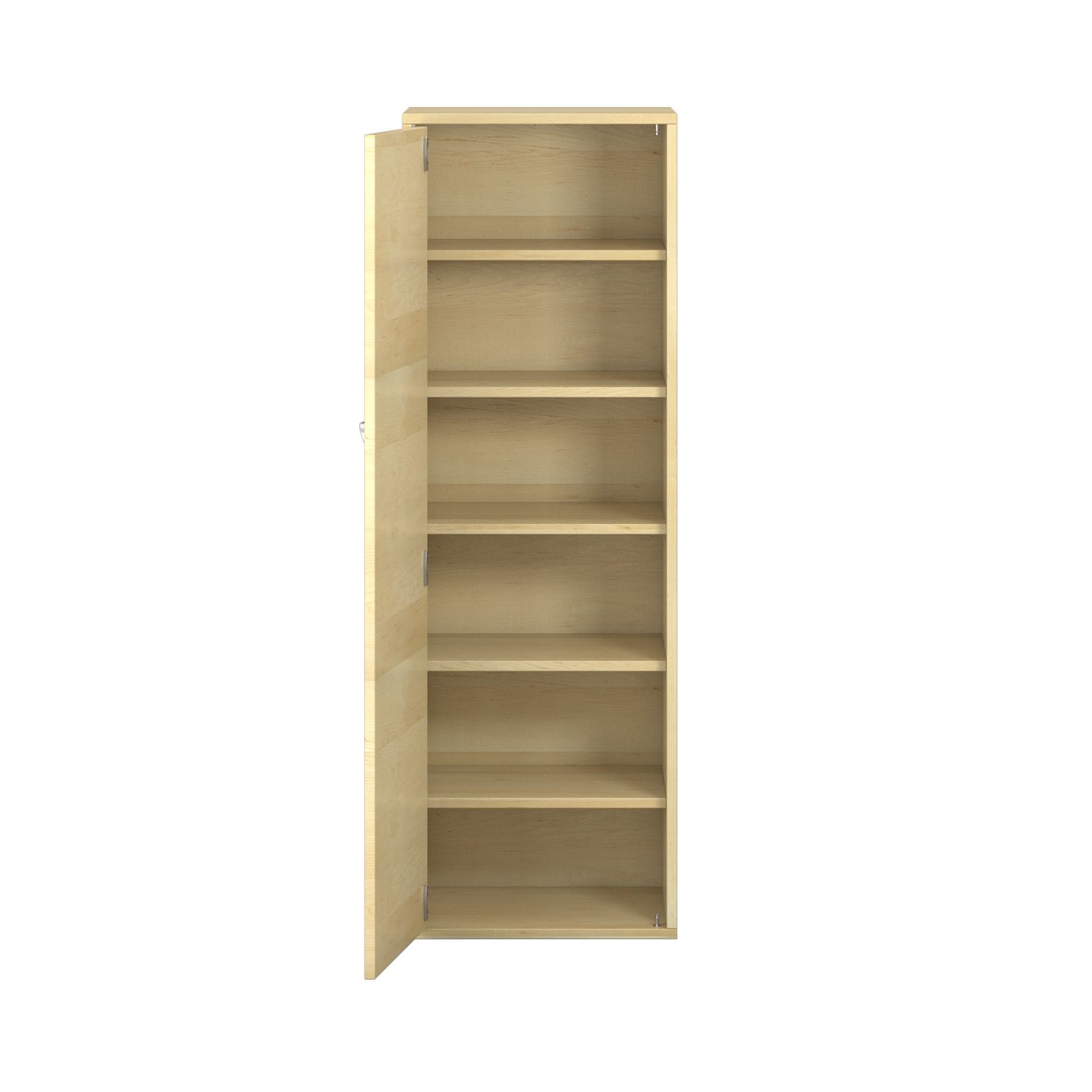 Pureo Türenschrank, Griff rechts, Scharnier links, Furnier mit 3 Einlegeböden B 50 x H 150 x T 42 cm