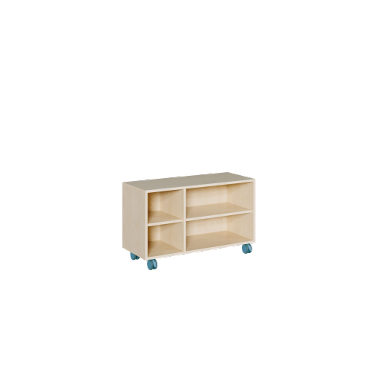 Raumtrennregal fahrbar, B 105 x H 62,5 x T 40 cm