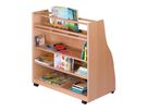 Wendebibliothek mit 4 Rollen, B 100 x H 91 x T 48 cm