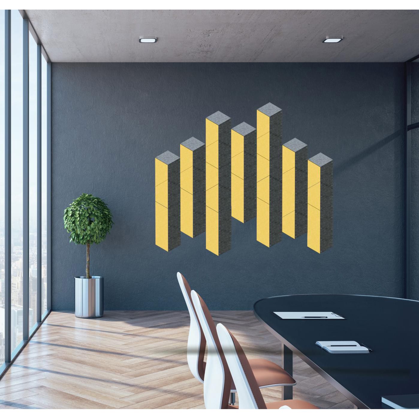 Akustikpaneele in Trapez-Form