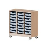 460.004.682K - ErgoTray Regal mit Rollen und 24 flachen Boxen, B 104,5 x H 100 x T 50 cm