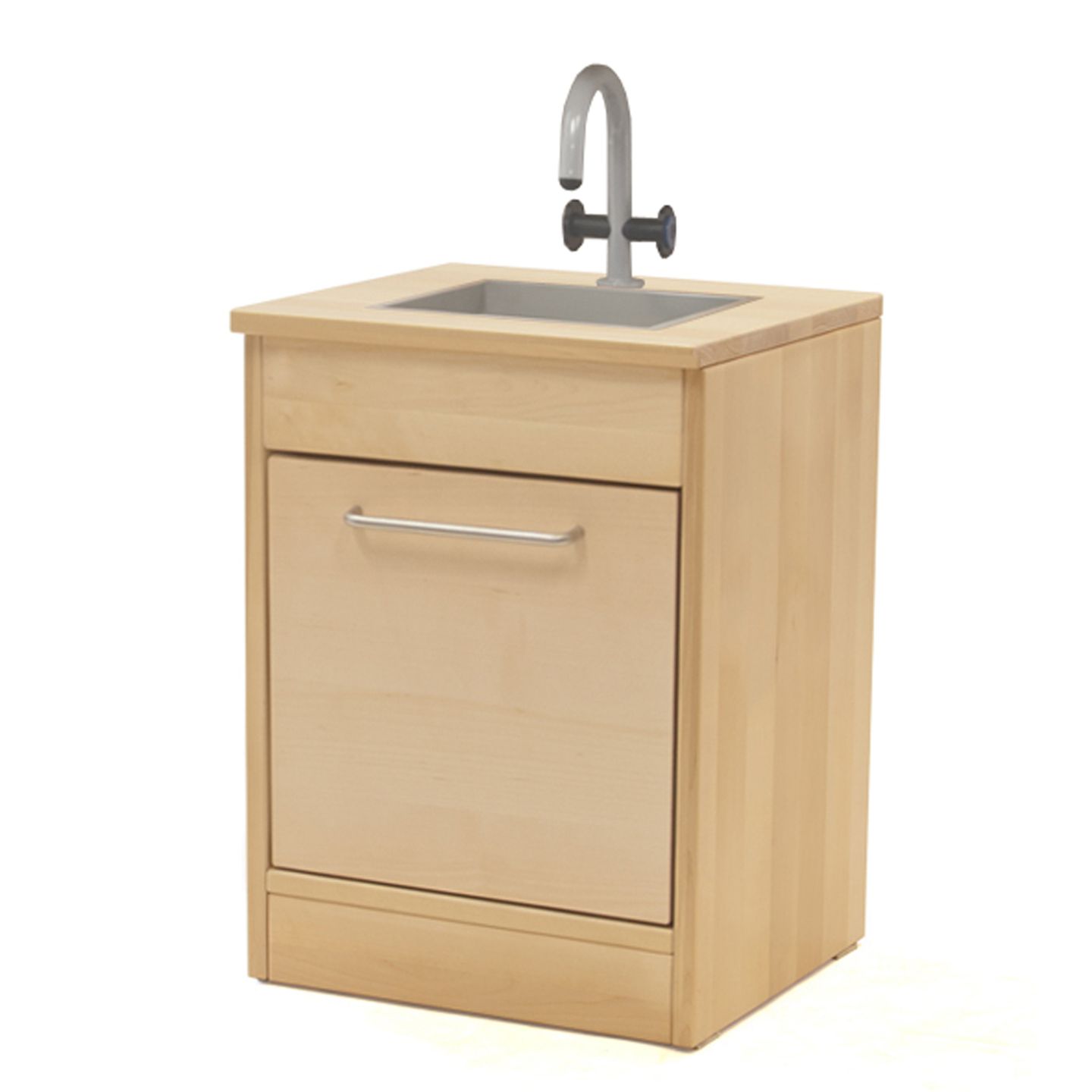 Spüle in Birke massiv, B 40 x H 55 x T 37 cm