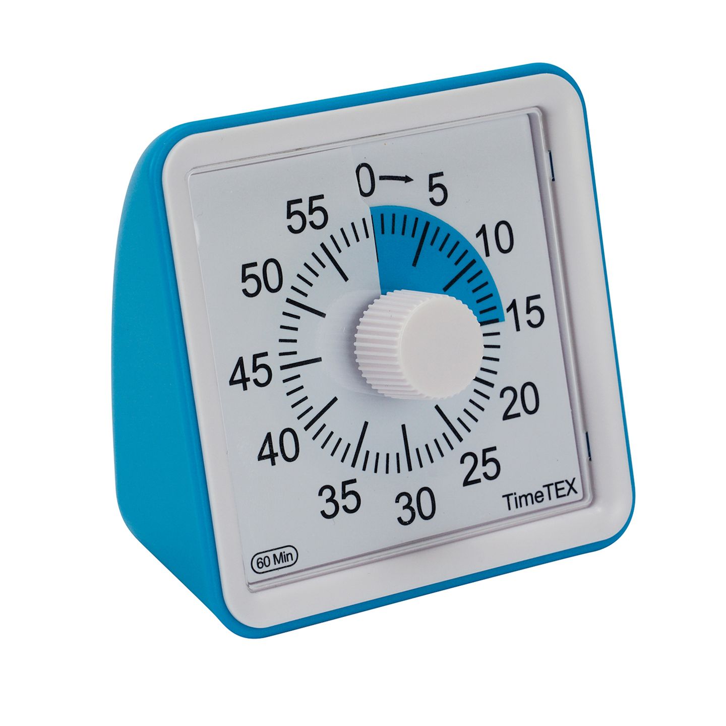 Zeitdauer-Uhr lautlos compact blau