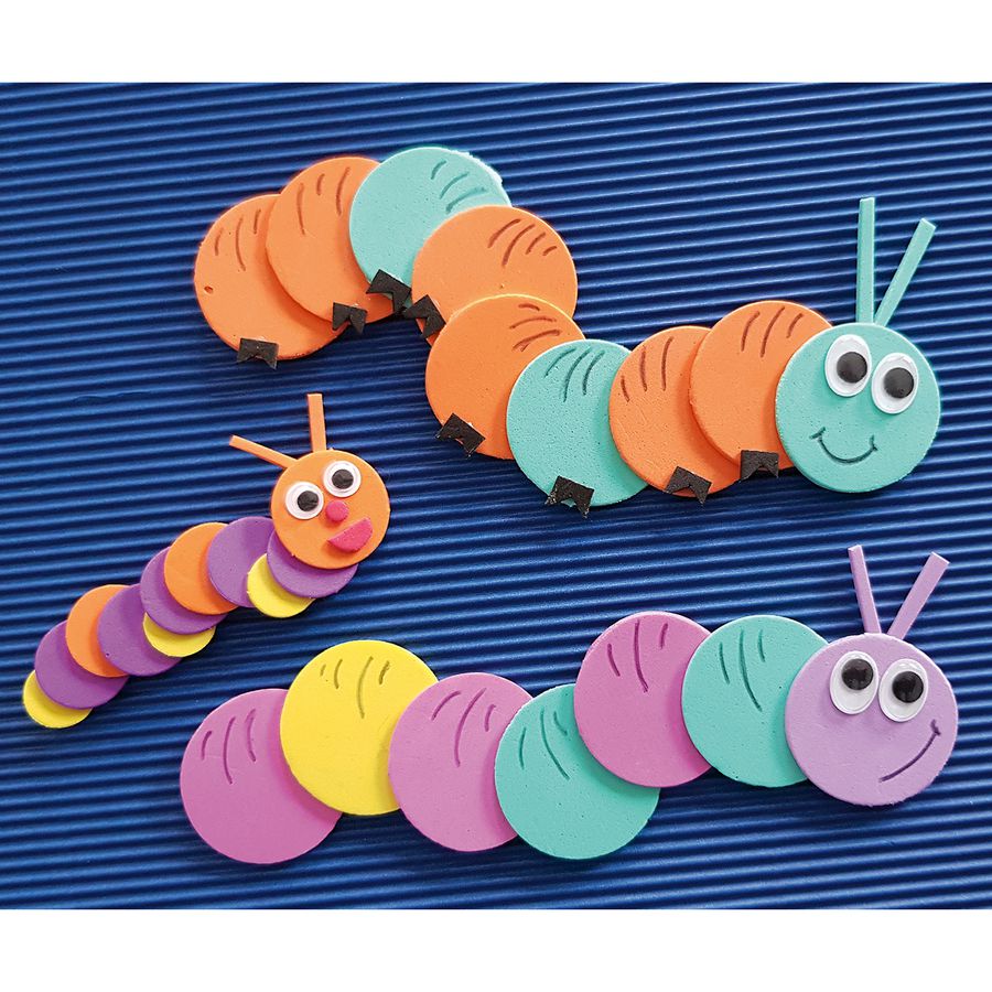 Moosgummi rund assortiert 200 Stk.