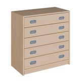 460.002.182K - Schubladenschrank mit Sockel, 5 ausziehbare Schuladen, B 78 x H 80 x T 40 cm