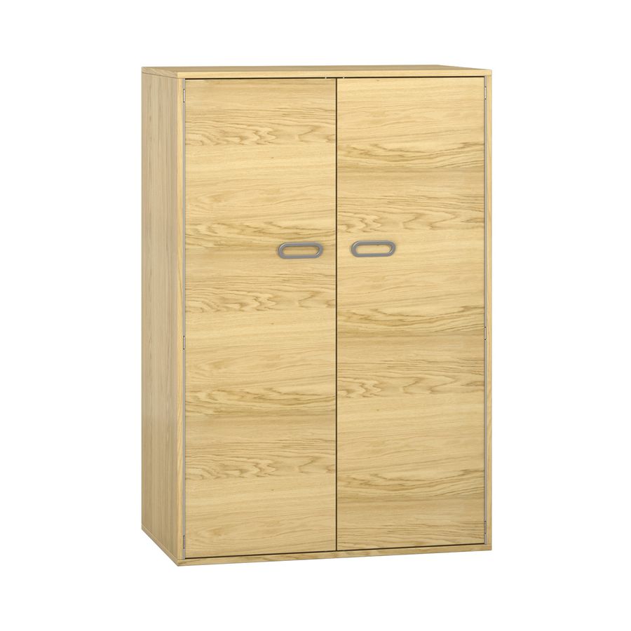 Pureo Doppeltürenschrank Furnier, mit 3 Einlegeböden, B 100 x H 150 x T 60 cm