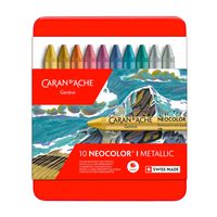 Neocolor I metallic im Blechetui, 10 Farben
