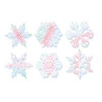 Rubbel-Platten Schneeflocken, 6 Stk.