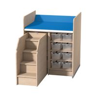 Wickelanlage für 8 Boxen und Aufstiegshilfe links