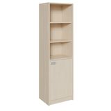 460.001.986K - Regal mit Türe rechts und Sockel, ohne Mittelwand, mit 4 Einlegeböden, B 52 x H 180 x T 40 cm