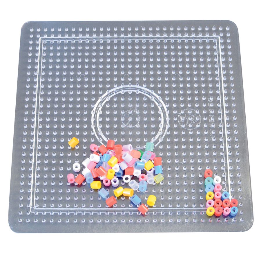 Steckplatte quadratisch 16 x 16 cm, transparent
